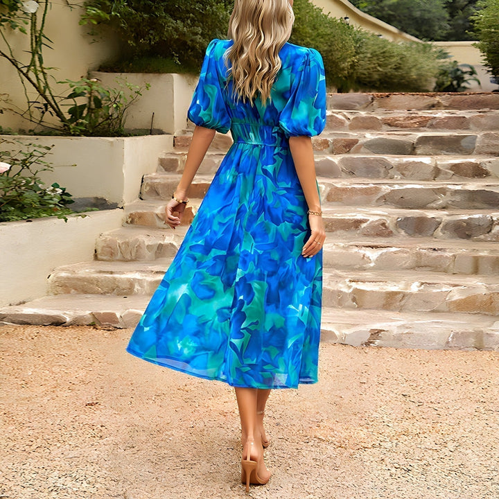 Rose - Elegant V-Neck Dress