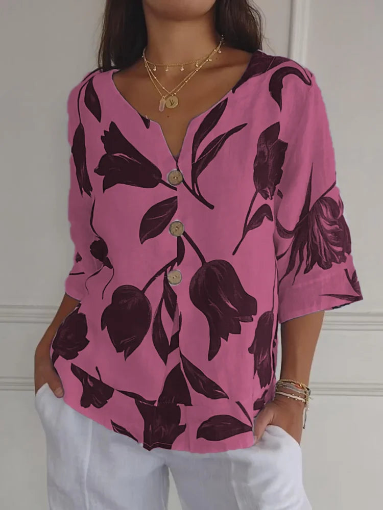 Emilie - Floral Print Blouse